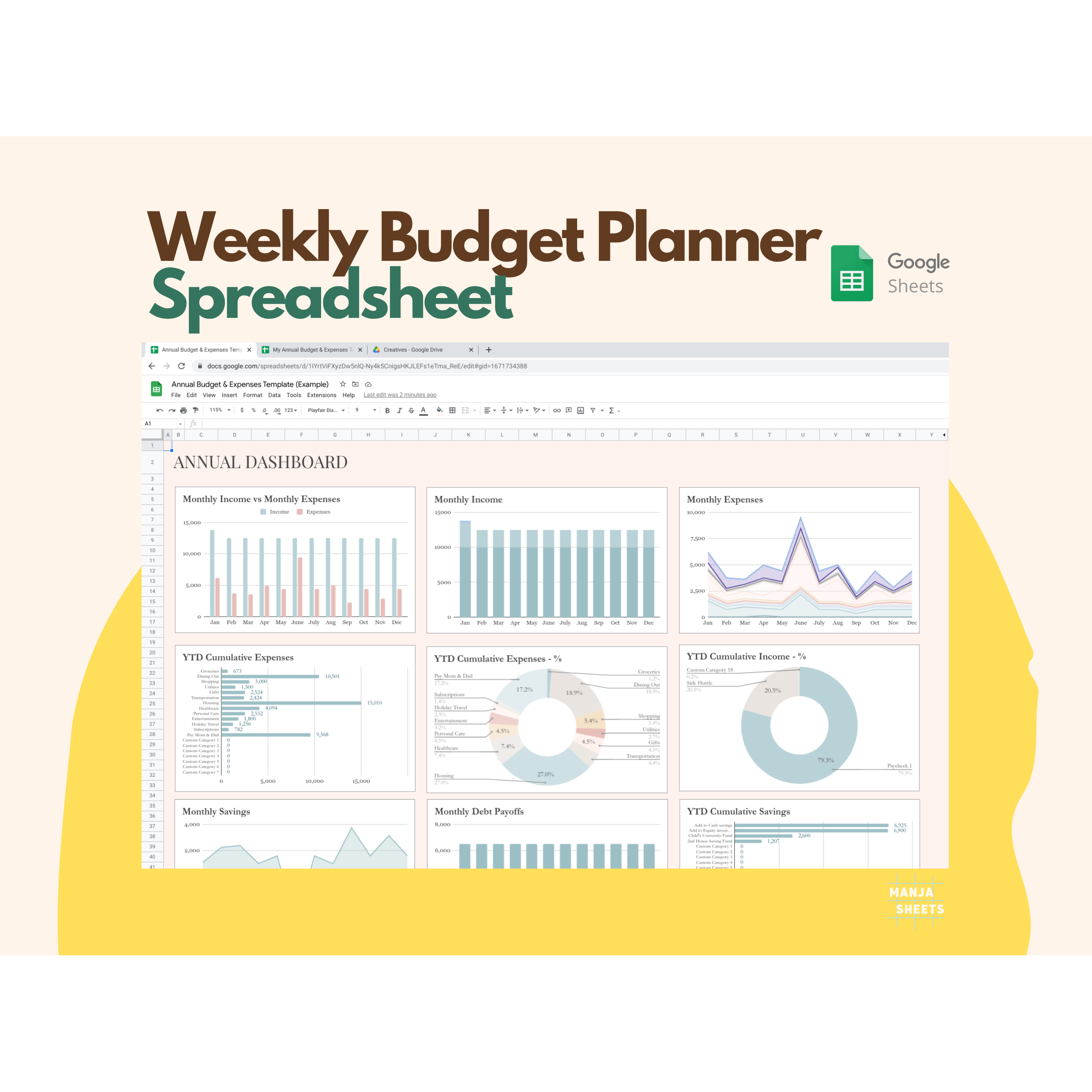 Weekly Budget Planner Google Sheets