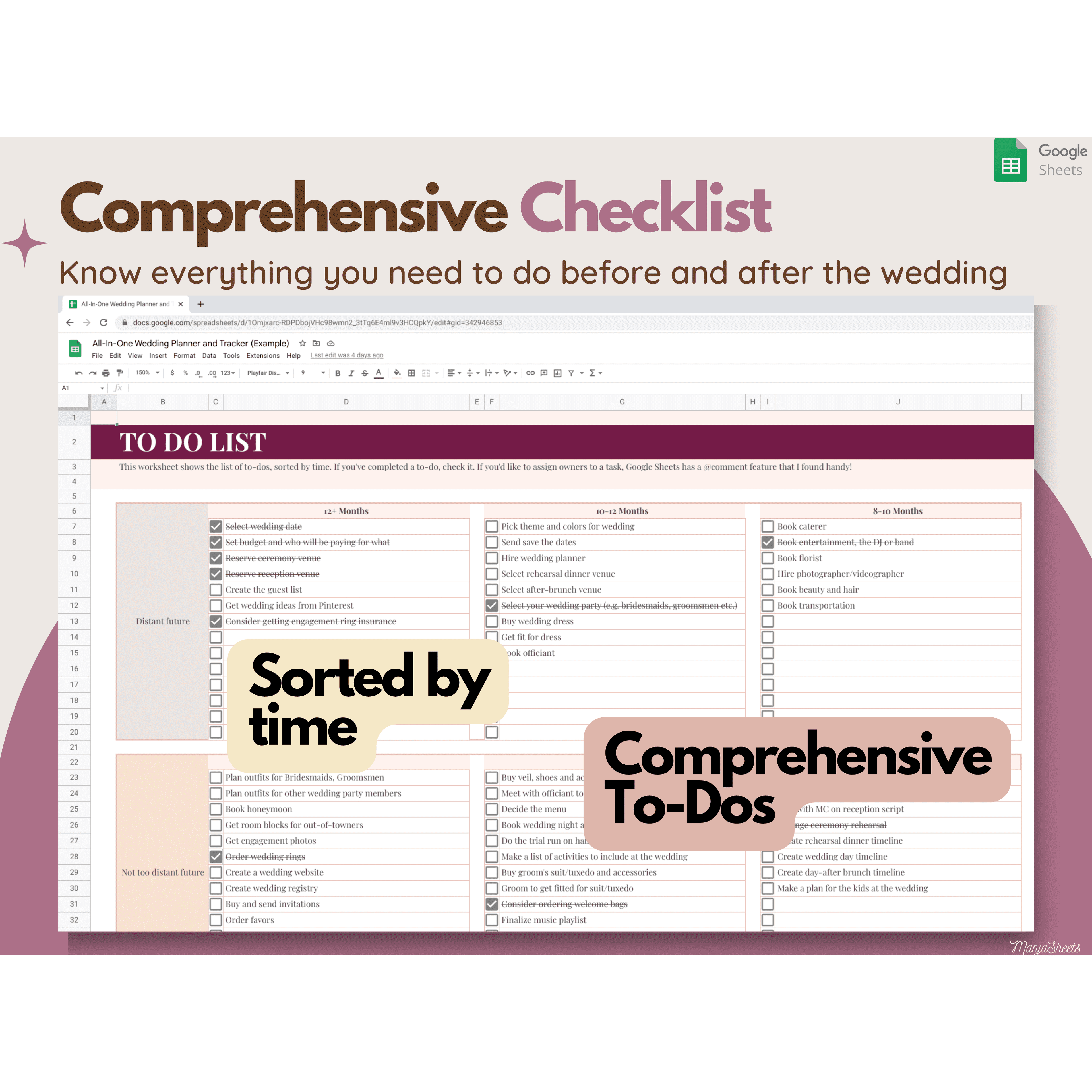 Wedding Planning Spreadsheet Google Sheets