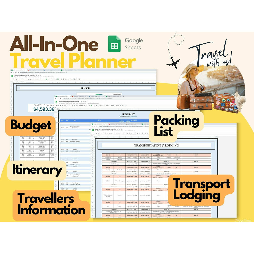 Travel Spreadsheet Template Google Sheets