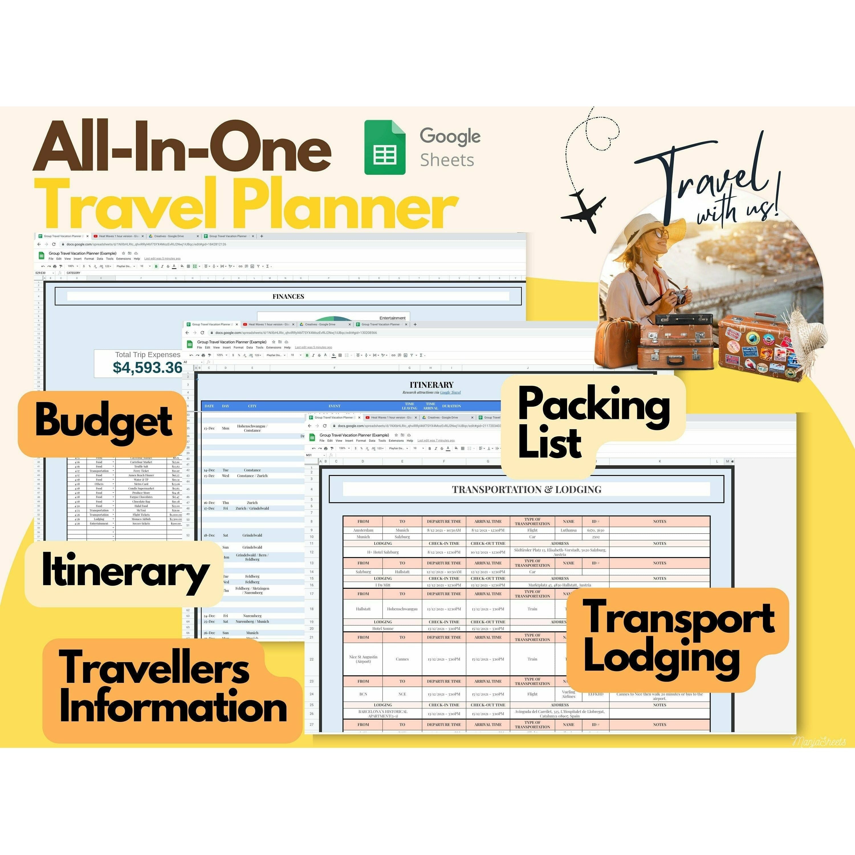 Travel Spreadsheet Template Google Sheets