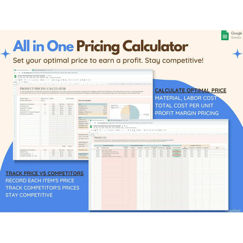 Handmade Product Pricing Calculator Google Sheets